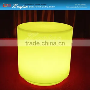 Rechargeable Li-ion Battery LED Cube Stool/ Round Plastic Stool/LED Cube Chair thumbnail-2