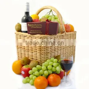 Wholesale Wicker Fruit, Wine and Chocolate Hamper thumbnail-1
