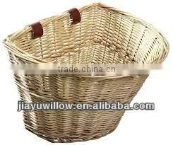 Durable Willow Bicycle Baskets With 100% Handmade With Leather Holder thumbnail-1