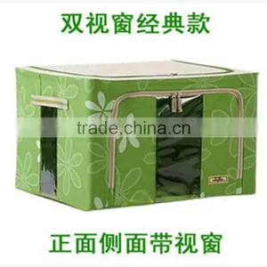 N493 Household Non Woven Box Zipper Foldable Clothing Storage Box thumbnail-2