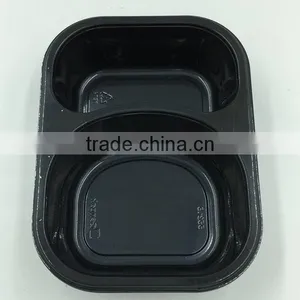 Disposable Microwaveable Plastic Take Away Safe Bento Lunch Box thumbnail-1