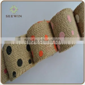Hot Sale Jute Ribbon With Dot for Floral Deco,jute Ribbon thumbnail-1