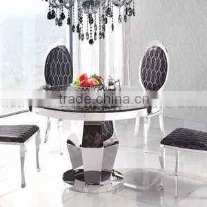2016 New Design Marble Rotating Dining Table Metal Base thumbnail-1