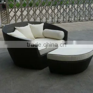Newest Design Outdoor Big Sun Bed Rattan Day Bed thumbnail-3
