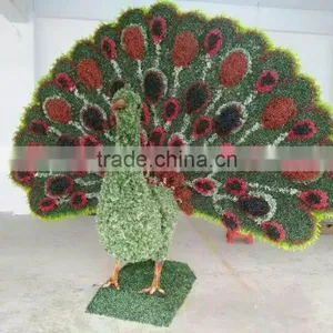 High Color Fastness New Design Animal Factory UV Proof Grass Peacock Topiary thumbnail-2