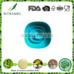 Colorful Welcome Portable Bamboo Fiber Bowl Set thumbnail-1