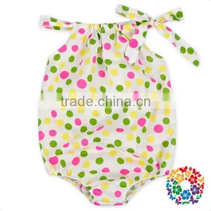 Wholesale Girl Clothing Smock Bubble Baby Girl Romper Florals Inftant Toddler Clothes Baby Cotton Romper thumbnail-4