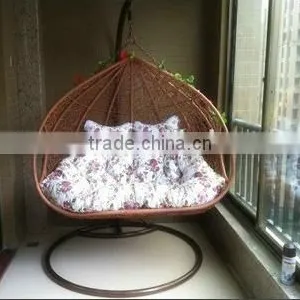 Outdoor PE Rattan Double Hanging Chair thumbnail-2