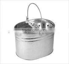 Galvanized Mop Bucket Portable Metal Cleaning Mop Bucket_Antirust thumbnail-1