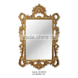Gold Leaf Antique Marble Console Table For Home Decor Art thumbnail-3