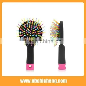 New Rainbow Magic Hair Comb Curl Straight Massage Comb Brush Mirror Styling Tools thumbnail-1