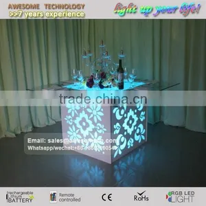 Fancy Led Table, Glass Top Table, Banquet Hall Table for 8 Seater thumbnail-5
