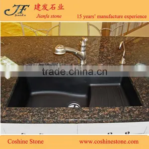 Tan Brown Granite Kitchen Countertop for Prefab Homes thumbnail-1