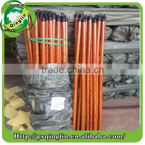 QL PVC Coated Wooden Broom Handle/Wooden Broom Stick With Short Black Cap thumbnail-3