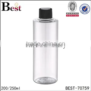 200ml 250ml Hotel Custom Shampoo Bottle Flip Top Cap Clear Round Plastic Packaging Custom Shampoo Bottle thumbnail-4