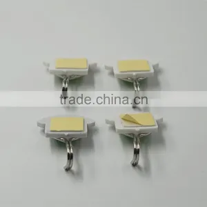 4pcs Durable Mini Adhesive Plastic/Metal Wall Hook With Sticker thumbnail-6