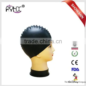 China Wholesale Custom Silicone Waterproof Swimming Cap thumbnail-1