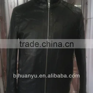 Mens Fit Black Leather PU Jacket Handsome Men Jacket thumbnail-1
