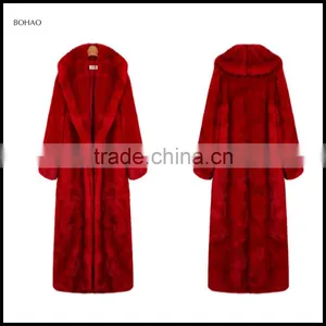 2016 New Fashion Designer Women Winter Coat With Fur Decoration Ladies Long Coats thumbnail-5