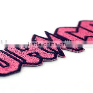 Pink Letter Embroidery Patch for Garment to Decorate thumbnail-2