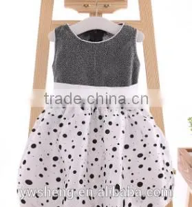 2016 New Summer Baby Girl Polka Dot Dress Princess Dress Lantern Puffy Pettiskirt Tutu thumbnail-3