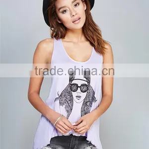 Bulksale Girls Fancy Lady Purple Slim Fit Singlet Polyester Tank Tops thumbnail-1
