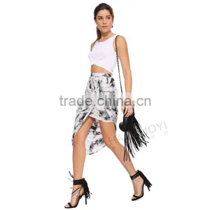 MGOO 2016 Stock Manufacturer Tie Dye Women Skirts Wrap Sexy Ruffles Fashion Ethinic Skirts 15145B165 thumbnail-4