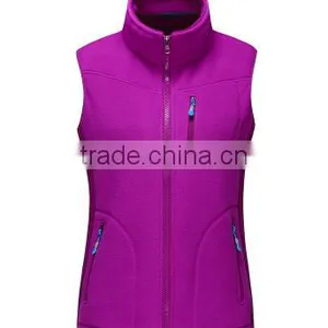 Fashionable Ladies Winter Jackets Warm Waistcoats 100% Polyester Polar Fleece Cheaper Customized Zip-up Jackets thumbnail-4