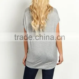 Wholesale Graphic Print Short Sleeve Maternity Wear Fashion Women Maternity Top thumbnail-4