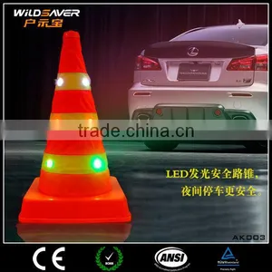 RGB Lighting LED Reflective Safety Road Way Traffic Cone thumbnail-4