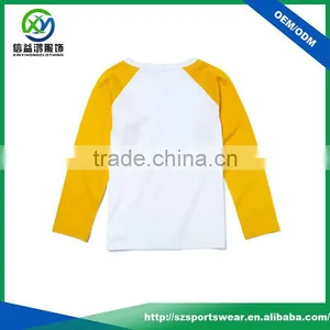 High Quality Soft Breathable Color Combination T-shirt Organic Cotton t Shirt for Kids thumbnail-2