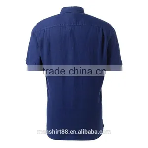 100% Cotton Oxford Short Sleeves Simple Men Shirt thumbnail-2