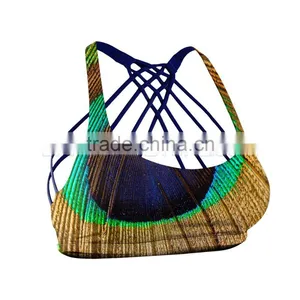 Peacock Feather Eye Heavenly Beautiful Sports Bra thumbnail-1