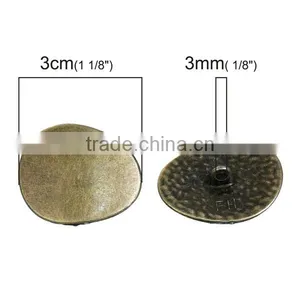 Zinc Based Alloy Irregular Antique Bronze Drop Metal Sewing Shank Buttons thumbnail-2