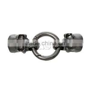 Wholesale Hook Clasps For Leather Bracelet Skull Halloween Gunmetal 6.3cm x 25.0mm2 Sets thumbnail-1