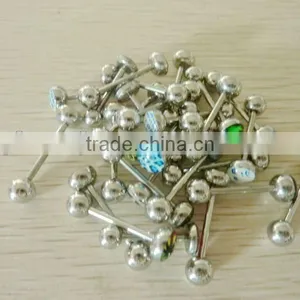 The New Style 316l Stainless Steel Logo Tongue Ring thumbnail-1