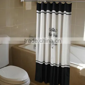 180*180cm With 12 Plastic Hooks Free Printed With Customized OEM Logo Mildew Proof Shower Curtain thumbnail-1