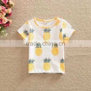 Latest Pineapple Pattern Baby Tops thumbnail-1