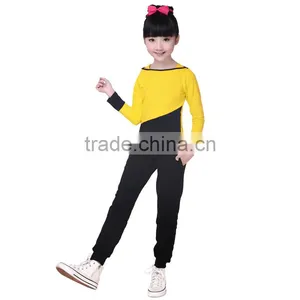 New Spring Girls Hoodies And Pants Boat Neck Long Sleeve Trendy Tracksuits Kids Pullover Sweatshirt Set thumbnail-5