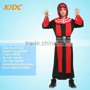 Black Hooded Long Robe Style Child Vampires Costume for Party Time thumbnail-1