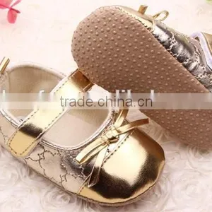 Hot Sale New Design Princess Girl Prewalker Baby Soft Sole Shoes thumbnail-2