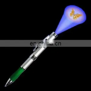 Promo Projector Pen/torchlight Pen W/rubber Grip(batteries Included,twist Writing,click Projector Image,CE,RoHS Approval) thumbnail-1