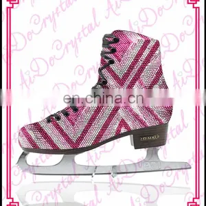 Aidocrystal Popular Pattern Crystal Green Figure Traditional Ice Skating Shoes for Sale thumbnail-3