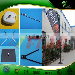 Awesome Feather Flag Advertising Flying Beach Flag , Teardrop Flag With Ground Spike thumbnail-1