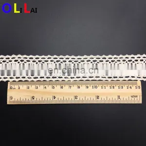 OLCT003 3cm Wholesale White African Cotton Tulle Lace Crochet for Ladies Clothes thumbnail-4