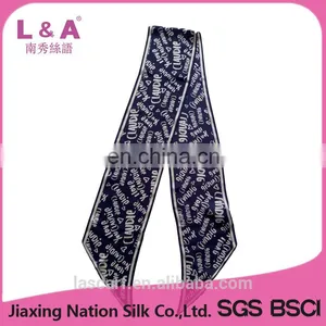 2017 Newest Women Customer Printing Long Twill Silk Neck Scarf thumbnail-1
