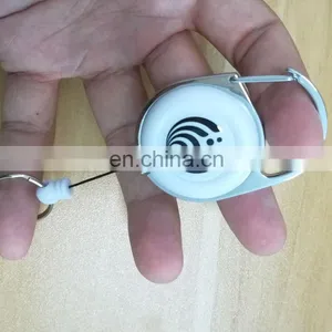 Custom 90Cm Reel Epoxy Dome Logo White Plastic Id Badge Holder With Belt Clip thumbnail-3