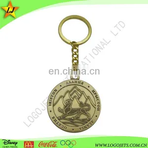 Custom Metal Keychain Wholesale OEM Round Key Chain thumbnail-1