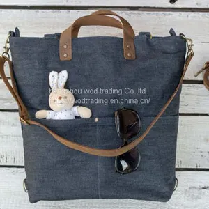 Top Selling Waterproof Fabric Shoulder Bag With Leather thumbnail-1