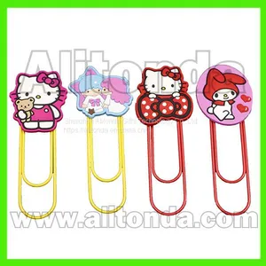 Custom Pvc Decoration Cute Cartoon Figure Bookmark With Clips for Office School thumbnail-1